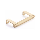 Champagne Bronze "Converse" Knurled Edge Tab Drawer Pulls - Forge Hardware Studio