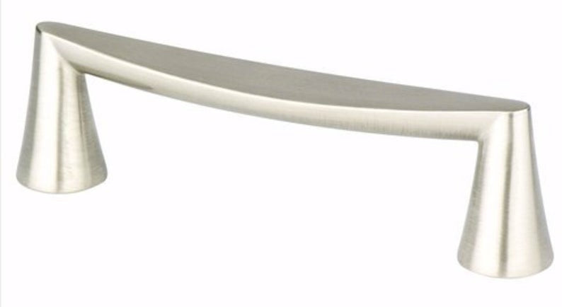 Satin Nickel "Core" Drawer Pulls and Knob - Brass Cabinet Hardware 