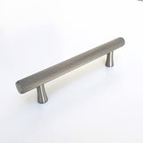 Brushed Nickel Solid "Texture" Knurled Drawer Pulls and Knobs - Brass Cabinet Hardware 