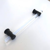 Matte Black and Lucite "Luz" Cabinet Knobs and Drawer Pulls (Adjustable) - Brass Cabinet Hardware 