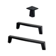 Matte Black "Wade" Drawer Knob and Drawer Pulls - Forge Hardware Studio