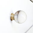 Beautiful unique glass and brass ball round knob