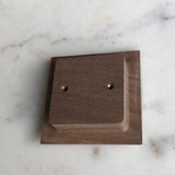 Wood Cabinet Knob Squared Mid-century Modern Hardware - Brass Cabinet Hardware 