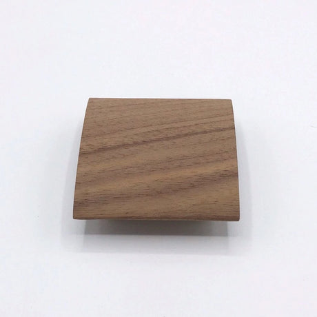 Wood Cabinet Knob Squared Mid-century Modern Hardware - Brass Cabinet Hardware 