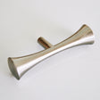Mid-Century Modern Knob - Brushed Satin Nickel Cabinet Pull - Brass Cabinet Hardware 