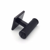 Knurled T-Knob "Kava" Matte Black Textured Kitchen Cabinet Knob - Brass Cabinet Hardware 