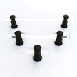 Matte Black and Lucite "Luz" Cabinet Knobs and Drawer Pulls (Adjustable) - Brass Cabinet Hardware 