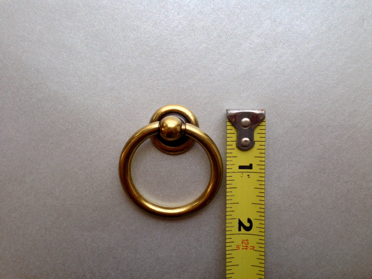 Plain Brass Ring Pulls Hardware Cabinet Pull Drawer Pull - Brass Cabinet Hardware 