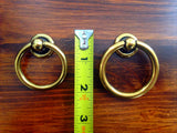 Plain Brass Ring Pulls Hardware Cabinet Pull Drawer Pull - Brass Cabinet Hardware 
