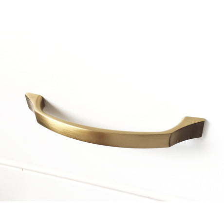 Kelly No.3 Brass 3-3/4" Cabinet Drawer Pull - Kitchen Drawer Handle - Brass Cabinet Hardware 