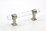 Polished Nickel "Gigi" Lucite Modern Drawer Pull - Brass Cabinet Hardware 