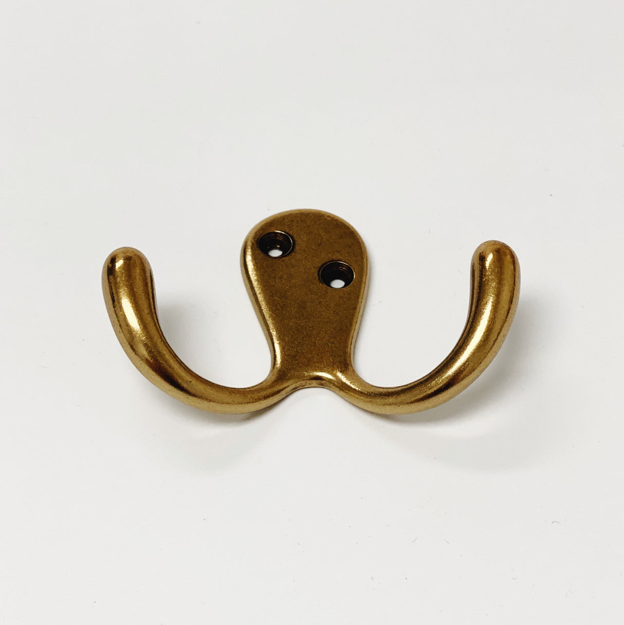 Antique Brass "Capri" Medium Modern Wall Hat and Coat Hook - Forge Hardware Studio