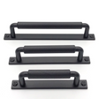 Knurled Drawer Pulls "Kava" Matte Black Textured Kitchen Cabinet Handles - Brass Cabinet Hardware 