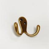 Antique Brass "Capri" Medium Modern Wall Hat and Coat Hook - Forge Hardware Studio