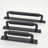 Knurled Drawer Pulls "Kava" Matte Black Textured Kitchen Cabinet Handles - Brass Cabinet Hardware 