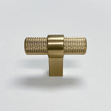 Knurled "Prelude" Champagne Bronze Cabinet Knobs and Drawer Pulls - Forge Hardware Studio