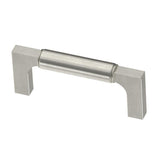 Paris Drawer Pulls and Knob in Satin Nickel - Brass Cabinet Hardware 