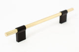 T-Bar "Line" Brass and Black Drawer Pulls Cabinet Hardware - Forge Hardware Studio