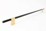 T-Bar "Line" Black and Brass Drawer Pulls Cabinet Hardware - Forge Hardware Studio