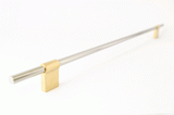 T-Bar "Line" Brushed Brass and Polished Nickel Drawer Pulls Cabinet Hardware - Forge Hardware Studio