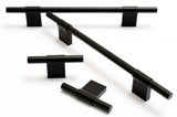 Line Matte Black Cabinet Knobs and Drawer Pulls - Brass Cabinet Hardware 