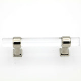 Polished Nickel "Gigi" Lucite Modern Drawer Pull - Brass Cabinet Hardware 