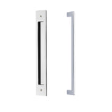 Door Flush Pull and 12" Handle Back to BackHardware for Interior Sliding and Barn Doors - Forge Hardware Studio