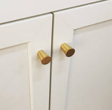 Modern Brass Mid-Century "MCM” Cone Cabinet Knob - Brass Cabinet Hardware 