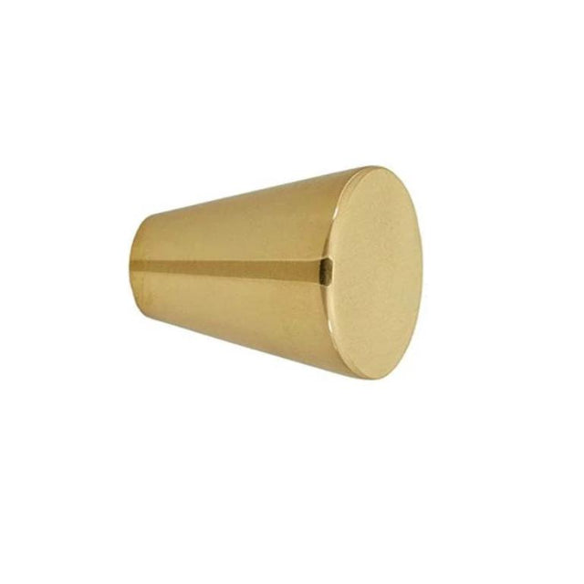 Polished Brass "Dalia" 3/4" Cabinet Knob - Mid-Century Modern Hardware - Brass Cabinet Hardware 