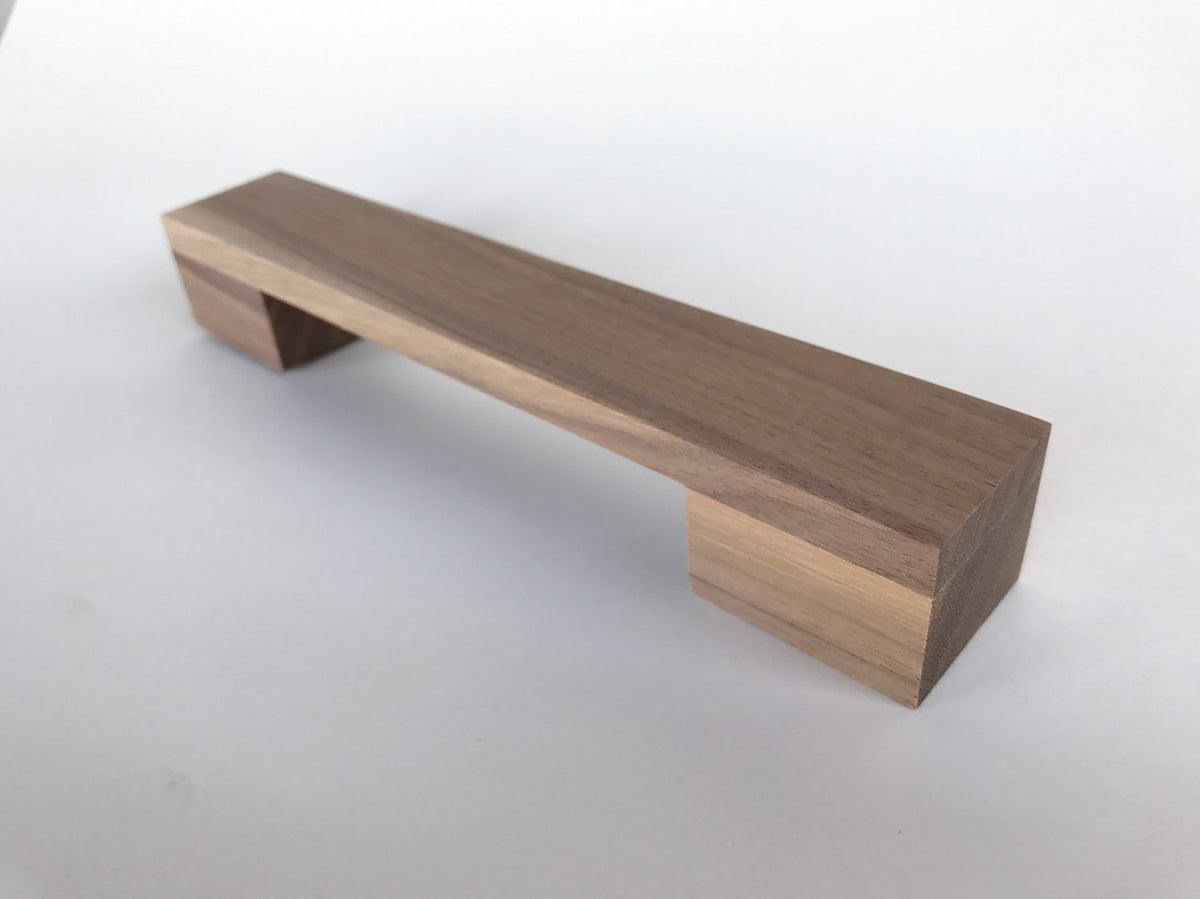 Wood Drawer Pulls - Mid-century Modern Cabinet Handles - Brass Cabinet Hardware 