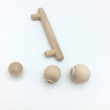 Wood Mid-Century Modern Cabinet Hardware - Kitchen Cabinet Hardware - Brass Cabinet Hardware 